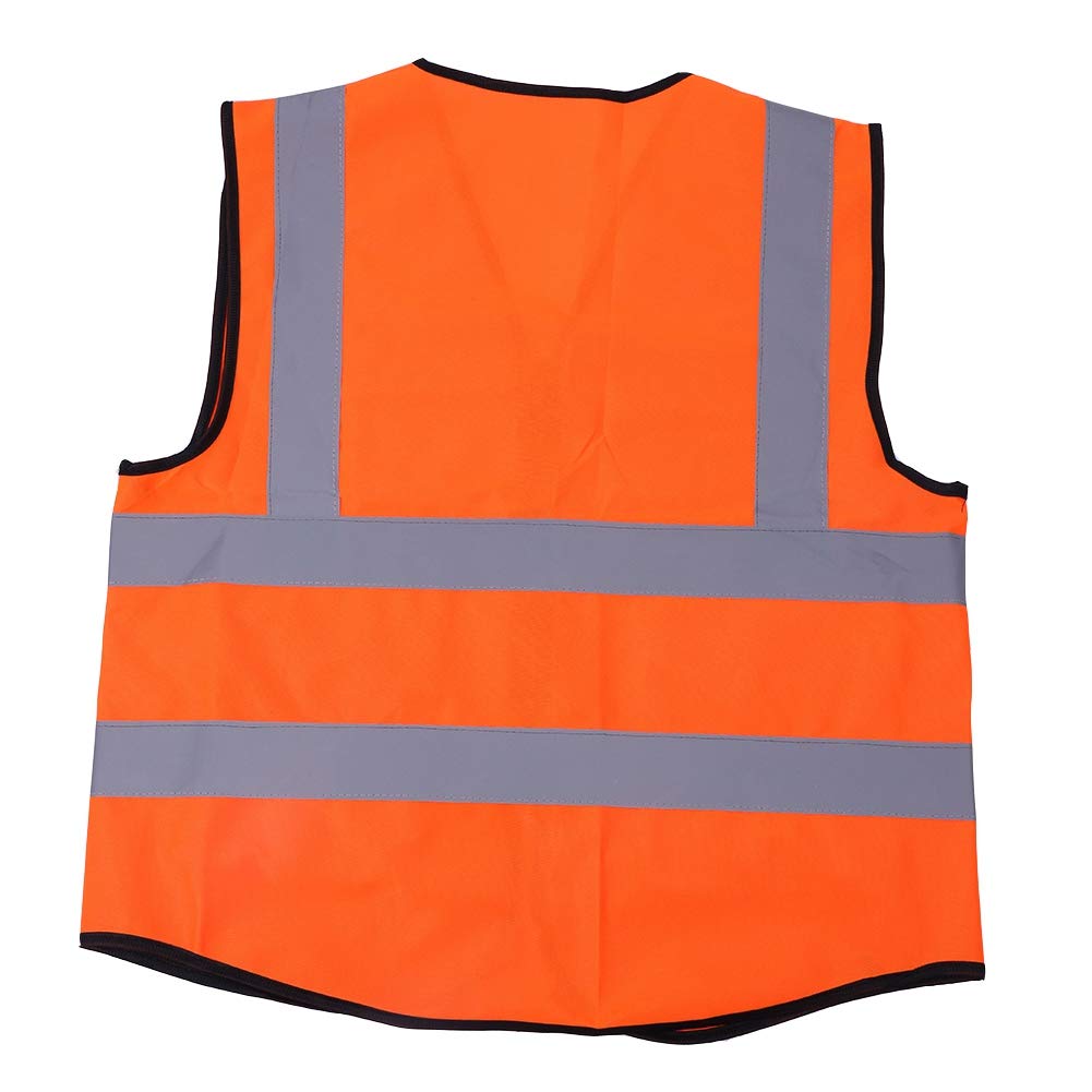 Fafeicy Hi Vis Multicolor Reflective Vest, High Visibility Reflective Safety Vest Waistcoats Jacket(28.00 * 15.00 * 7.00cm- Orange)