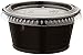Polar Ice 40 Count Jello Shot Glasses, Souffle Cups and Portion Cup with Lids, 2-Ounce, Black
