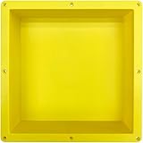 Uni-Green Single Recessed Shower Niche –Yellow, 14"x14"x4"D for Bathroom Niche Storage and Built in Shower Shelf