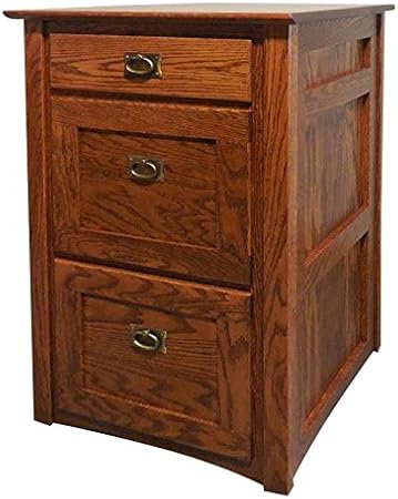 Amazon Com Authentic Mission Style Solid Oak 3 Drawer Filing Cabinet 325 Office Products