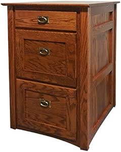 Amazon Com Authentic Mission Style Solid Oak 3 Drawer Filing Cabinet 325 Office Products