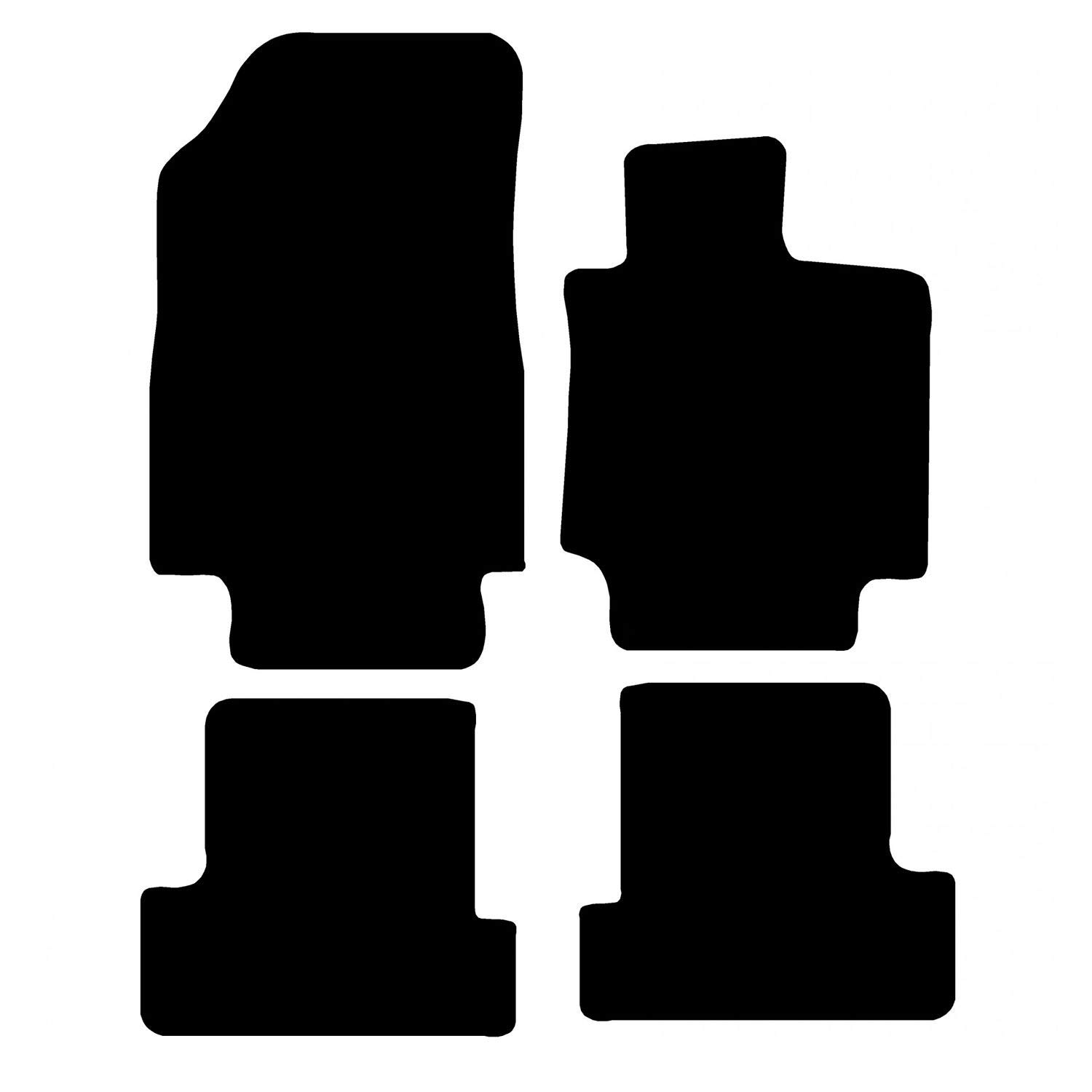 Carsio Carpet Car Mats For Renault Clio 2005 2009 Tailored Fit Floor Mat Complete Accessory Black Custom Fitted - All Weather, Anti-Slip Backing & Black Trim