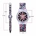 Zeiger Kids Children Girls Women Teen Watch Time Teacher Watch with Silicon Band(Black Small Floral)