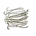 Dovewill 20 Pieces/Lot Wholesale Vintage Tibetan Silver Beading Line Pattern Bookmarks with Hoop DIY Making Findings Crafts