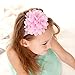 Baby Girl Gifts - Elastic Lace Headbands with Flower and Bows. Best Hair Accessories for Newborn, Infant, Toddler and Older Kids. Cute Birthday or Baby Shower Gift. Soft and Stretchy Pink Head Bands.