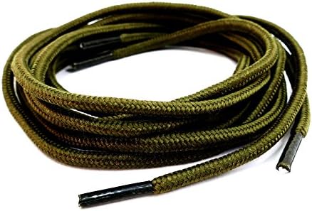 大人の靴ひも 靴紐 丸紐 無地 カーキ ミリタリー 幅4ミリ 長さ1 140cm レディース スニーカーケア 1足セット メンズ Etsr 157 人気海外一番 おしゃれ 2本入 シューレース