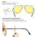 Myiaur Night Vision Glasses, Aviator Night Driving Glasses for Men&Women, Anti Glare Vision Yellow Glasses for Driving