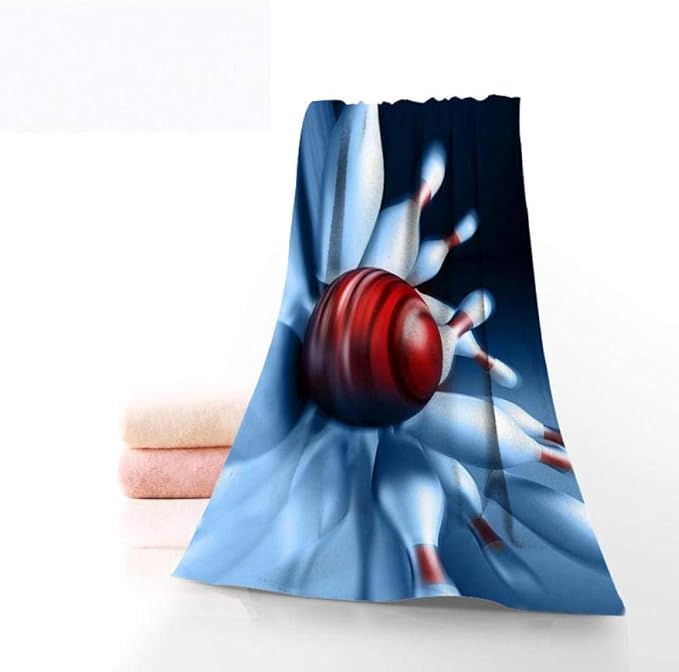 TIGERROSA Swim Towels Bowling Ball Towel Printed Cotton Face/Bath