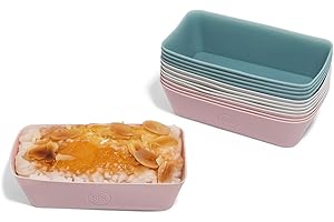The Silicone Kitchen Silicone Individual Mini Loaf Pans - Reusable, Non-Toxic, BPA Free, Dishwasher Safe, Bento Box Accessori