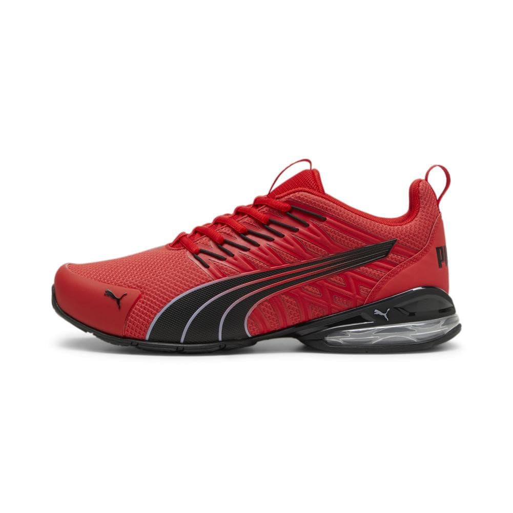 PUMA Mens Voltaic Evo Cross Trainer, for All Time Red-PUMA Mens Black-Gray Fog, 7