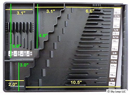 4 Tool+Sorter+Wrench+Organizer+Black