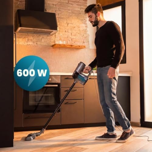 Scopa elettrica con cavo Conga Thunderbrush 560 Neo. 600 W, 2 in 1, Tecnologia ciclonica, Filtro ad alta efficienza, Raggio d’azione 6 m, Include 2 accessori, Cavo 4,5m — foto 7 di 8