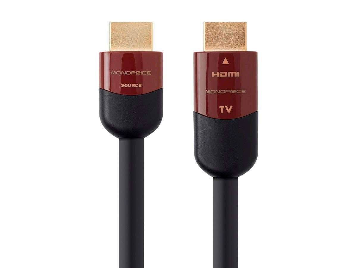 Photo 1 of Monoprice 4K High Speed HDMI Cable - 4K@60Hz, 18Gbps, HDR, CL2 In-Wall Rated, Active, 50ft, Black
