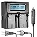 Neewer Dual LCD Battery Charger for Canon LP-E6 Batteries Compatible with Canon 7D 6D 5D II III 5Ds R 70D 60D 6D a 80D(US Plug + EU Plug + Car Charger Adapter) primary