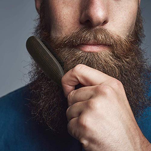 Naturenics Beard Brush, Beard Comb & Beard Scissors Set- 100% Pure Firm Boar Bristles - Best Beard Grooming Kit Works With All Beard Oils & Beard Balms- Helps with Beard Growth, Styling & Conditioning - Thumbnail 3
