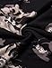 WAJAT Women's Short Sleeve V Neck Front Pleated Flared Comfy Loose Tunic Top Black Floral XL