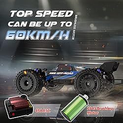 Hosim 1:16 60+KMH 4WD Brushless RC Car, Remote