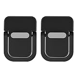 Bidponds 2 PCS Portable Invisible Laptop Stand, Mini Aluminum Feet Lifter, Self-Adhesive Foldable Cooling Riser, Computer Keyboard Mount Kickstand, Suitable for 12-17 Inches, Black