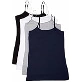 4 Pack Active Basic Women's Basic Tank Top navy/black/h.grey/white (Large)