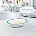 Bligli Soap Dish Shower Soap Box,Soap Case Holder Drain Bathroom Kitchen Sinks,Keep Soap Dry Clean,2Pack(White and Blue)