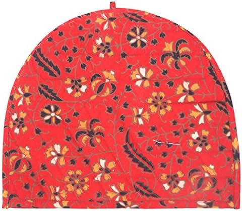 AUNERCART Home Decorative Cotton Creative Tea Cosy Indian Mandala Tea Cozies Tea Pot Cover Red Tea Cozy
