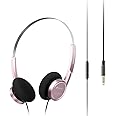 FiiO Snowsky Wind 3.5mm ON-Ear Headphones for Recording Gaming with Microphone, 40mm Diaphragms Driver,HiFi Sound (Pink)