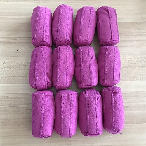 WPQES Sleep Styling Hair Curler,12 Pcs Nighttime Hair Curlers,Sponge Rollers(Rose Red M)