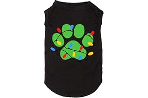 WEOKWOCK Dog Merry Christmas Costumes Dog Merry Shirts Funny Graphic Print Vest for Small Large Dog Gift for Puppy Christmas (Small, Black-2)