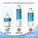 Waterdrop LT1000PC ADQ747935 Refrigerator Water Filter and Air Filter, Replacement for LG® LT1000P®, LMXS28626S, LFXS26973S, LFXS26596S, LFXS28596S, ADQ74793501, ADQ74793502 and LT120F®, 4 Combo