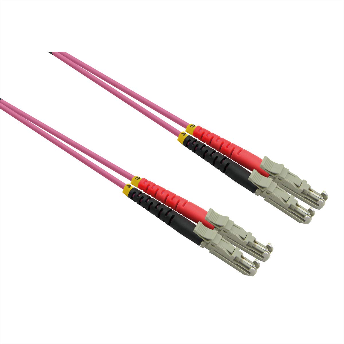 ROLINE Fibre-Optic Cable Duplex 50/125µm OM4, LSH/LSH, LSOH, Purple, 5 m
