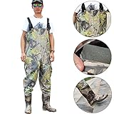 Sougayilang Camouflage Waterproof Boot-Foot Chest Waders Fly Fishing Hunting Boot (#8)