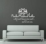 Wall Decals Quotes Buddha Quote Sign Words Namaste Yoga Mandala Lotus Flower Wall Vinyl Decal Stickers Bedroom Murals