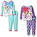 Nickelodeon Little Girls' Toddler Shimmer and Shine 4-Piece Pajama Set, Assorted, 3T