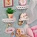 Ogrmar Wooden Dollhouse Miniatures DIY House Kit with Cover and Led Light-Happiness World