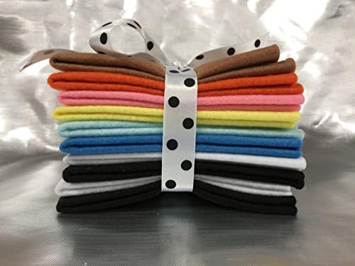Mixed Felt * Coloured Themes (10 Sheets Per Pack) Sheet Size 11cm x 22 cm (Liquorice Allsorts)