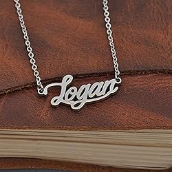 HUAN XUN Custom Made Women Name Necklace Stainless