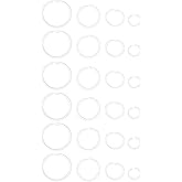 Yolev 24Pcs Clear Nose Rings Acrylic Septum Retainer Clear Plastic Septum Ring Cartilage Tragus Hoop Earrings Tongue Lip Body Piercing Flexible Plastic Hoop Earrings for Women Men Piercing Retainer