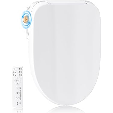 XIME DIB-2500 Electronic Bidet Toilet Seat – Elongated Shape – Heated Seat & Adjustable Spray – Luxury Spa Experience