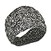 Cute Tinsel Sparkle Winter Knit Headband w/Crochet Flower, Acrylic Ear Warmer
