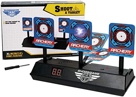 Electric Targets, Digital Scoreboard Targets, Auto-Reset and Intelligent Sound&Light Effect, Scoring Target for Nerf Guns, Shooting Games, Party Favors Gift for Kids, Outdoor Toys