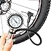 CycloSpirit Universal Bicycle Tire Inflator Gauge with Auto-Select Valve Type - Presta and Schrader Air Compressor Tool
