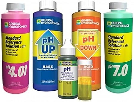 Amazon Com General Hydroponics Ph 7 0 Calibration Solution 8 Oz Ph 4 01 Calibration Solution 8 Oz Ph Control Kit Garden Outdoor