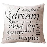 Onker Cotton Linen Square Decorative Throw Pillow Case Cushion Cover 18