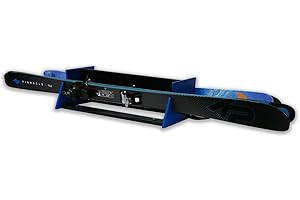 TRAPSKI All Mountain Ski and Snowboard Mobile Rack | Marine Grade HDPE Plastic | UV Protected | Premium Strap Included | 3 Year Warranty | Made in The USA | Veteran Owned Business… (Blue, Double)