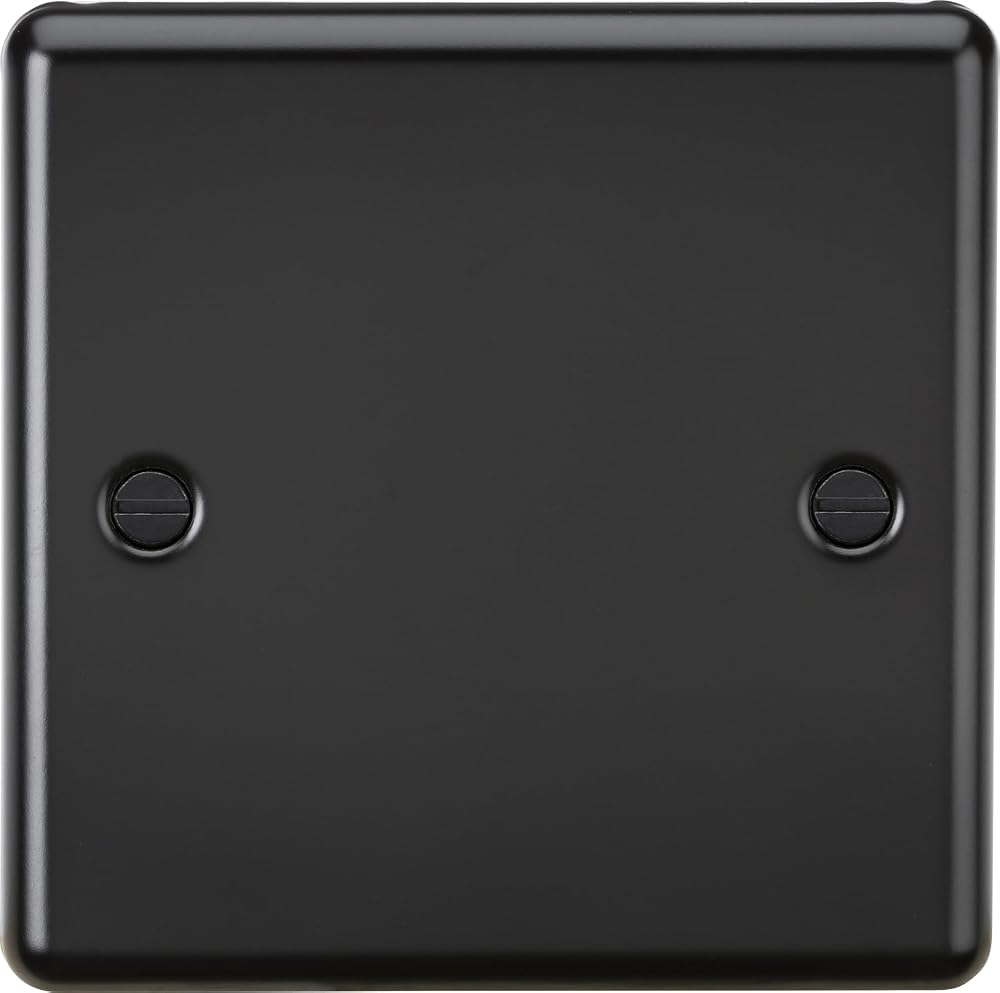 Knightsbridge 1G Blanking Plate Matt Black