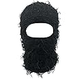 2 Pieces Distressed Balaclava Trending Ski Masks Wind Proof Winter Premium One Size Yeat Shiesty Distress Mask Beanie Cap
