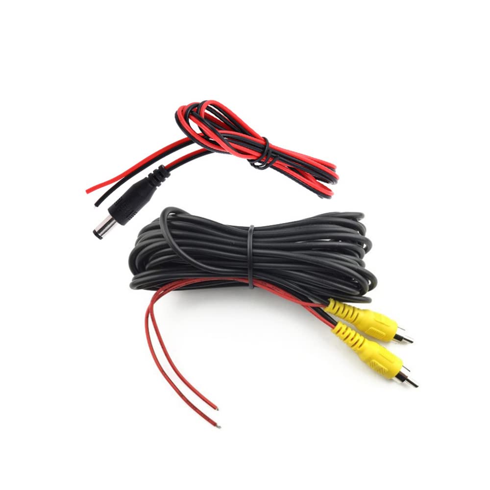yolvinuo 6M RCA Video Extension Cable,AV Cable for Parking View Camera Connection to auto monitor or navigation. 20FT Connecting Cable with Red Detection Wire Trigger (6M/20FT)