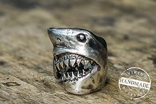 Shark Sterling Silver Ring Handcrafted Animal Jewelry