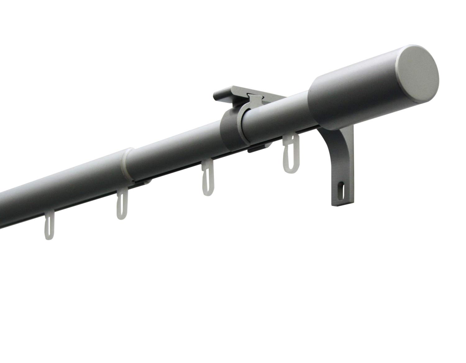 Gardinia Curtain Rod Set, Metal, Aluminium, 100-190 cm