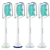 Sonifresh Toothbrush Heads,Replacement Toothbrush Heads For Philips Sonicare DiamondClean FlexCare EasyClean Brush Handles, 4 Pack